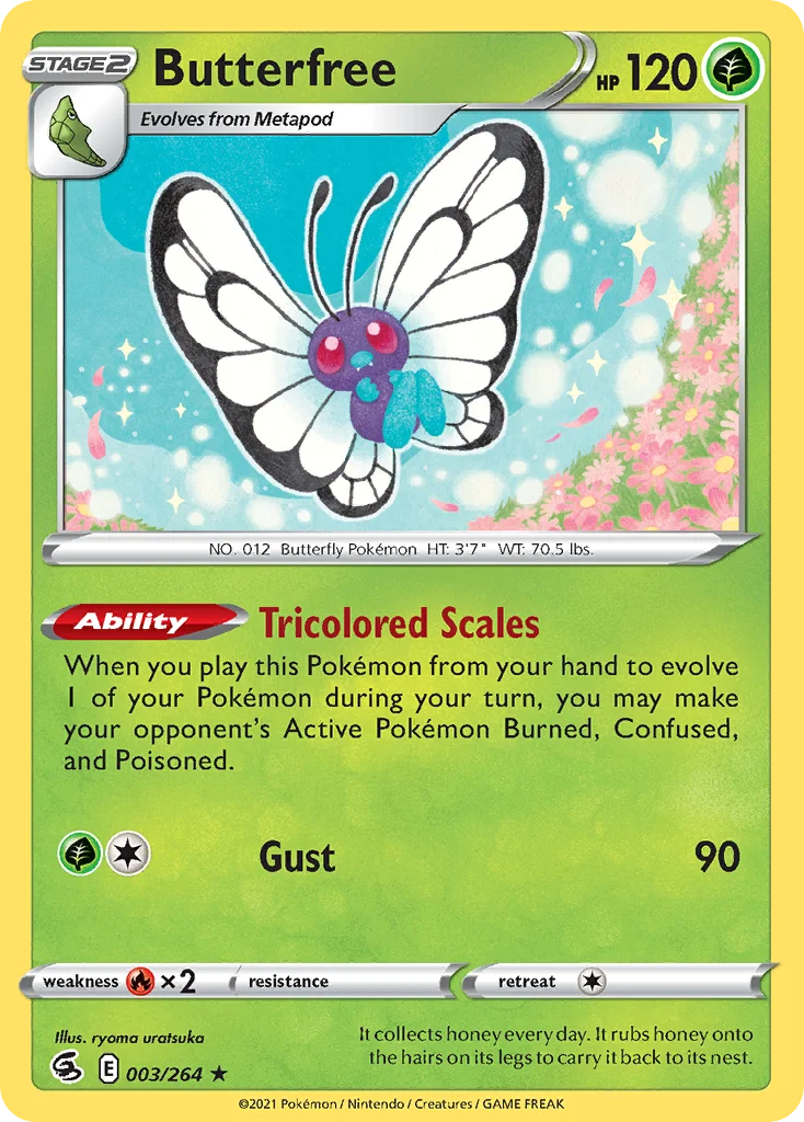 Butterfree 003 Fusion Strike Pokemon Card