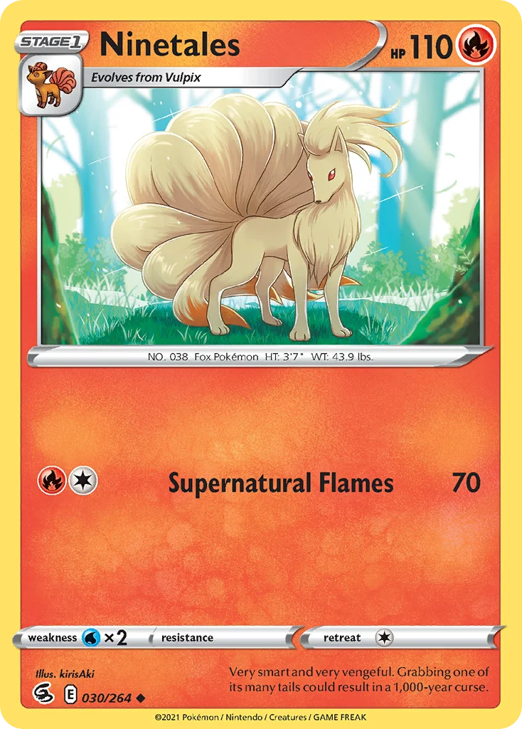 Ninetales 030 Fusion Strike Pokemon Card