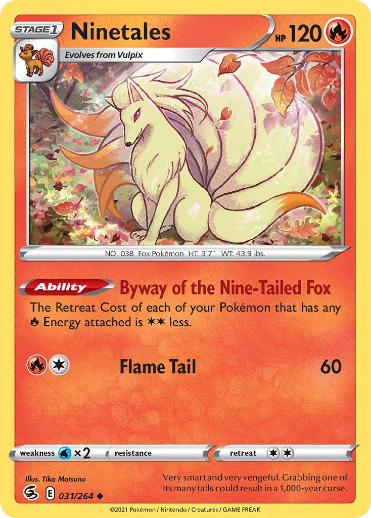 Ninetales 031 Fusion Strike Pokemon Card