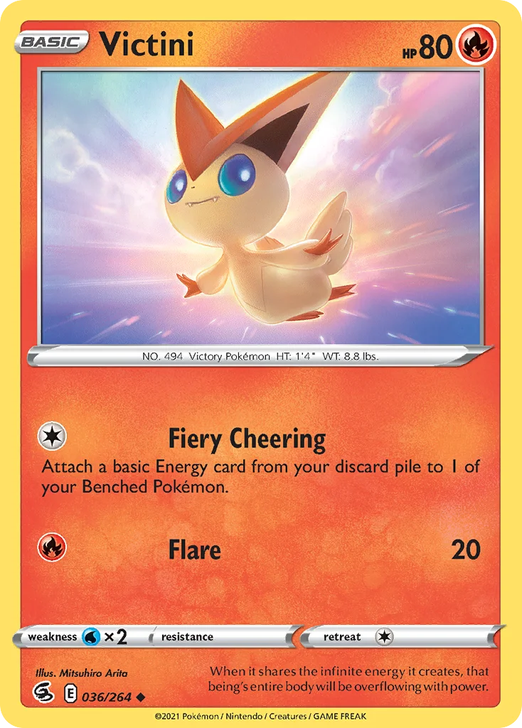 Victini 036 Fusion Strike Pokemon Card