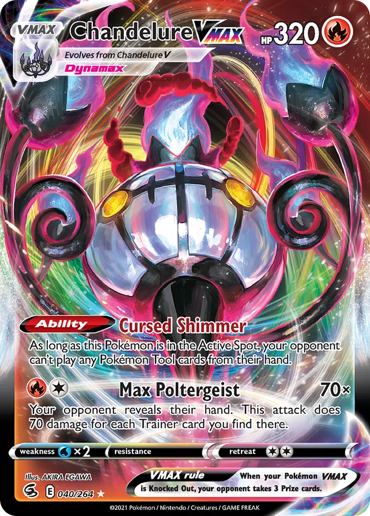 Chandelure VMAX 040 Fusion Strike Pokemon Card