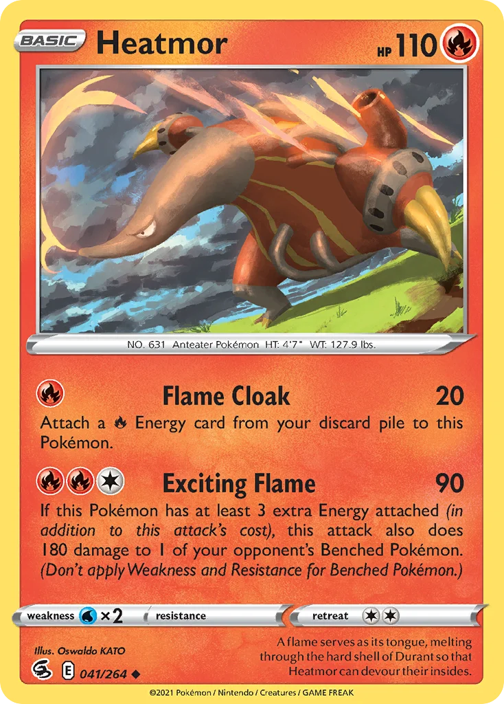 Heatmor 041 Fusion Strike Pokemon Card