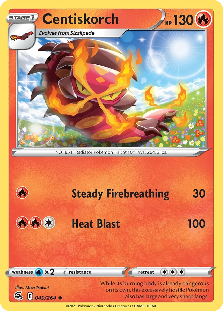 Centiskorch 049 Fusion Strike Pokemon Card