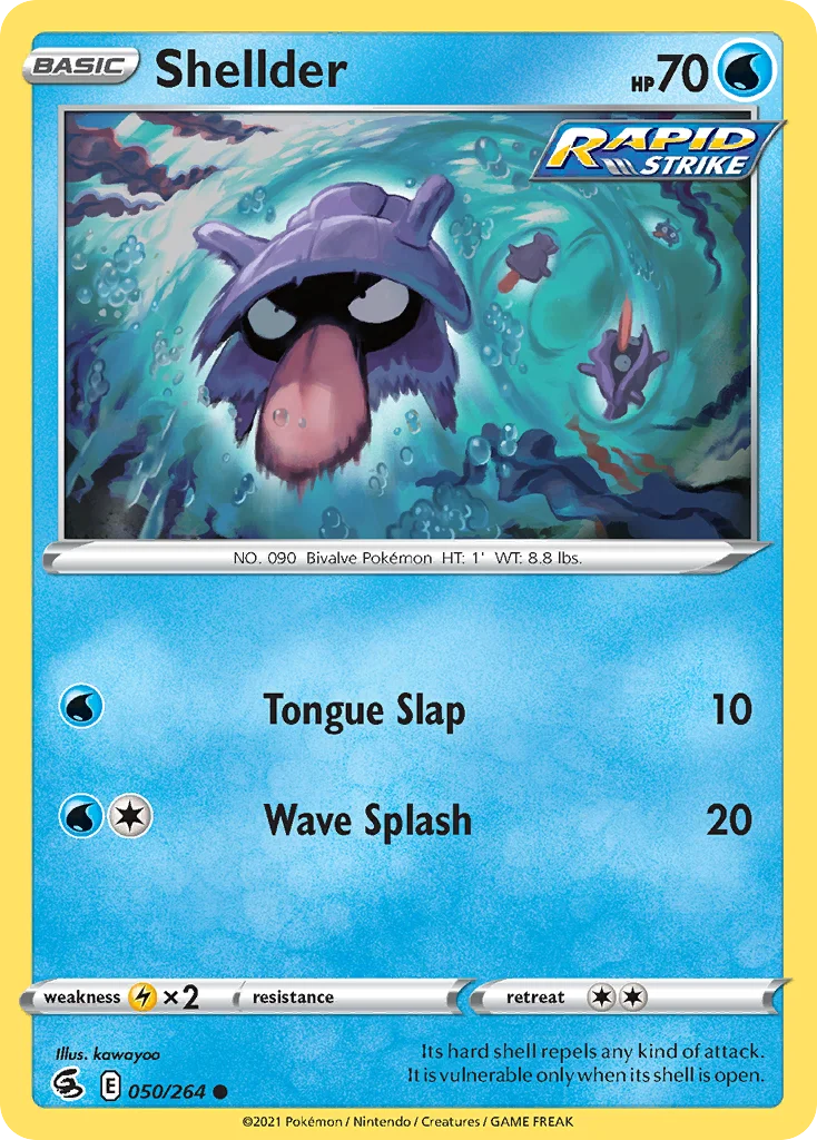 Shellder 050 Fusion Strike Pokemon Card