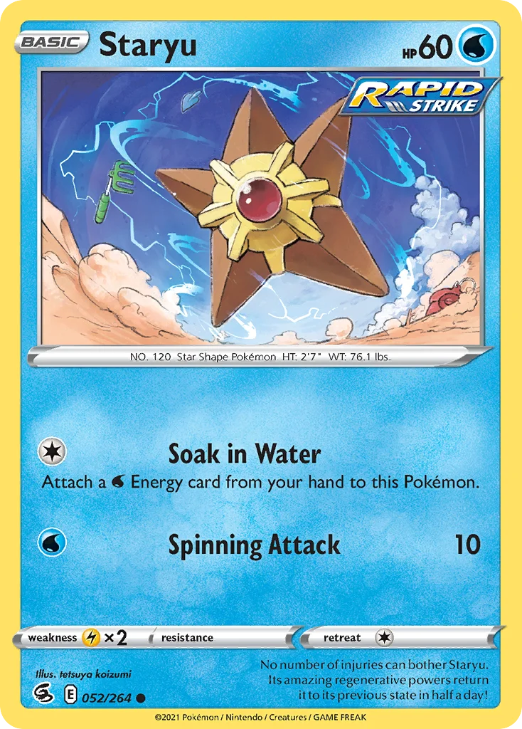 Staryu 052 Fusion Strike Pokemon Card