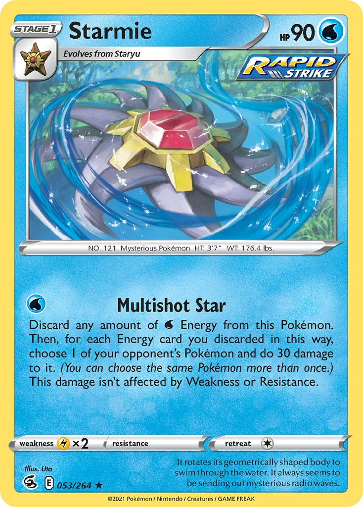 Starmie 053 Fusion Strike Pokemon Card