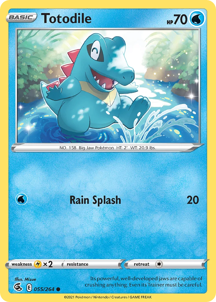 Totodile 055 Fusion Strike Pokemon Card