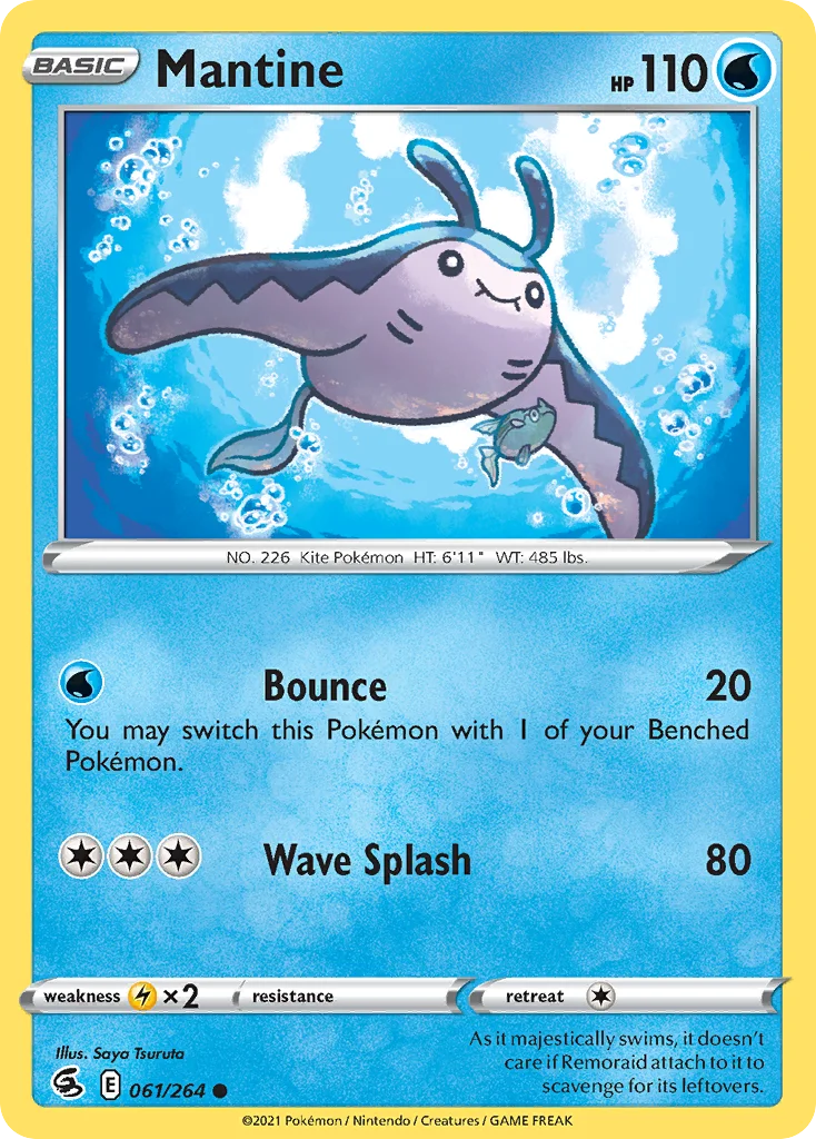 Mantine 061 Fusion Strike Pokemon Card