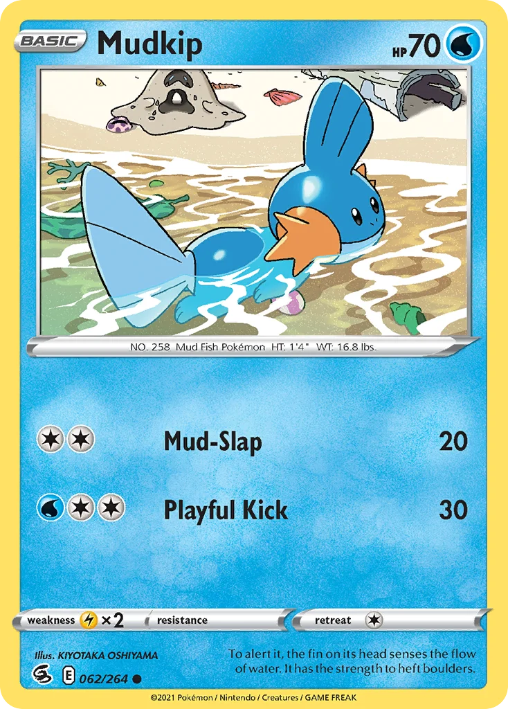 Mudkip 062 Fusion Strike Pokemon Card