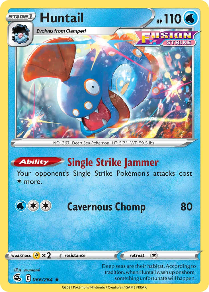 Huntail 066 Fusion Strike Pokemon Card