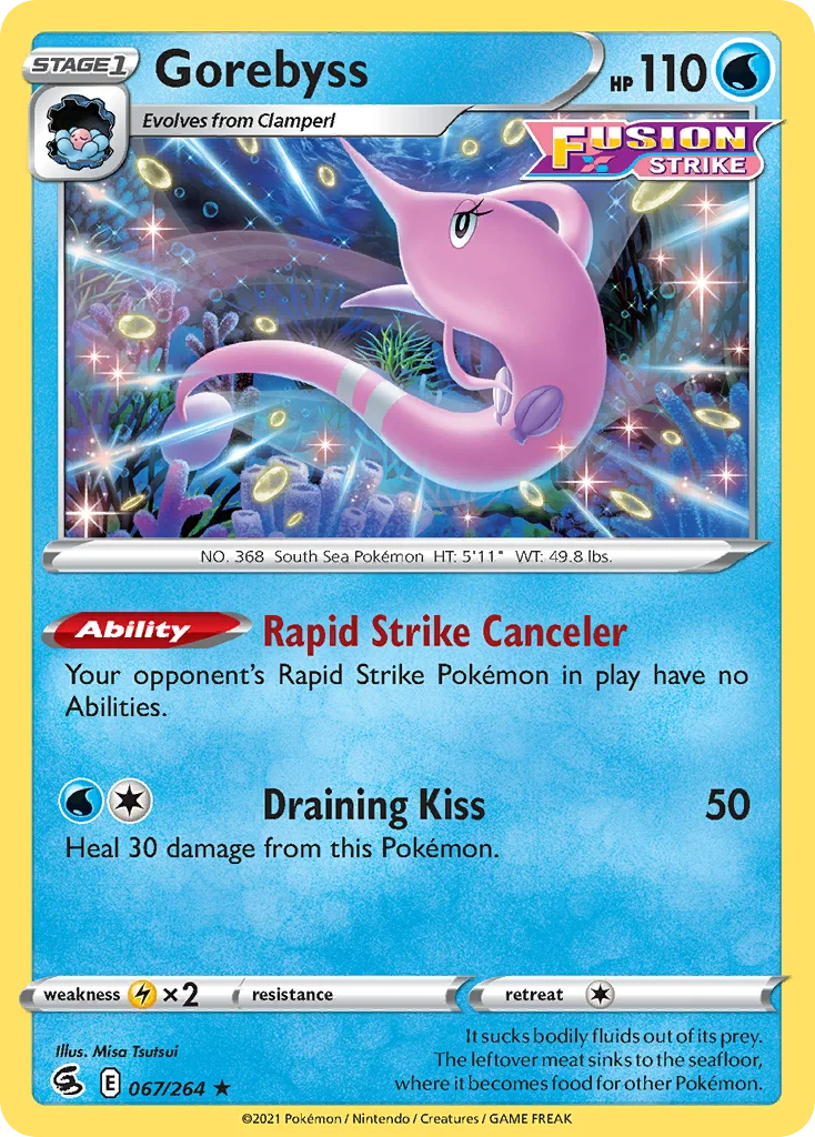 Gorebyss 067 Fusion Strike Pokemon Card