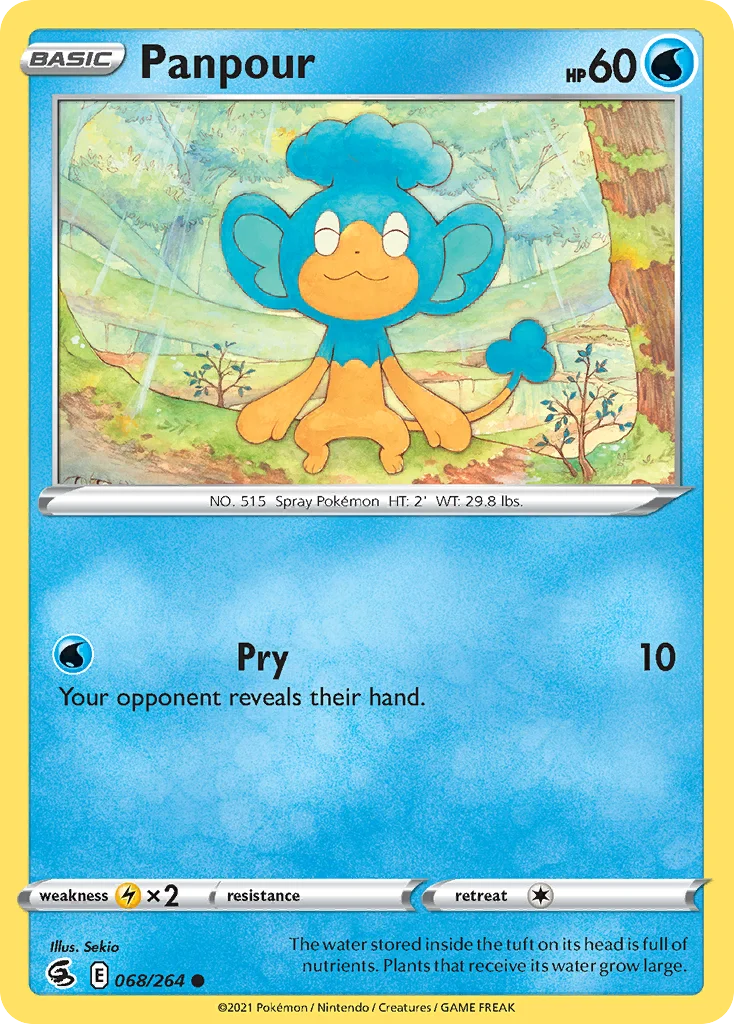 Panpour 068 Fusion Strike Pokemon Card