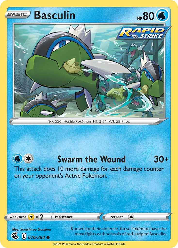 Basculin 070 Fusion Strike Pokemon Card