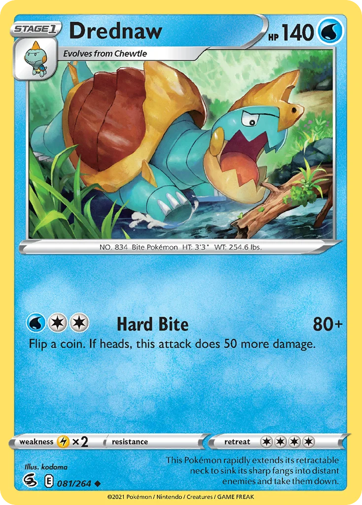Drednaw 081 Fusion Strike Pokemon Card