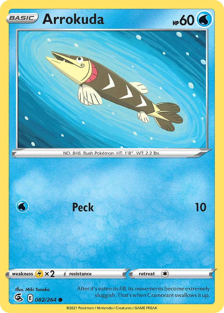 Arrokuda 082 Fusion Strike Pokemon Card
