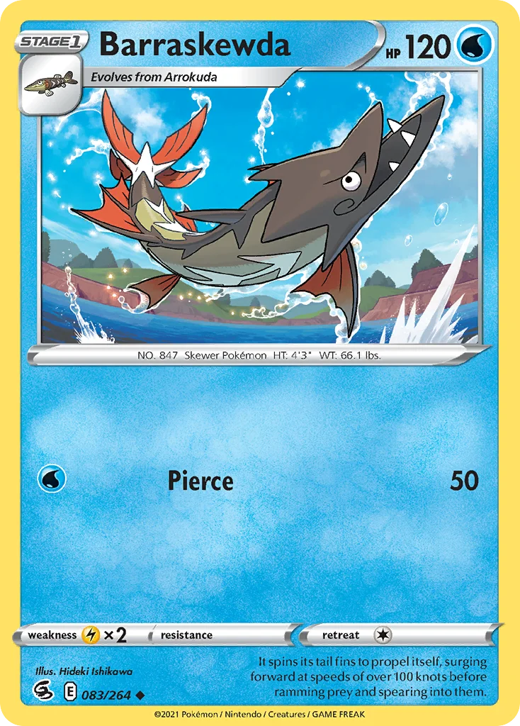 Barraskewda 083 Fusion Strike Pokemon Card