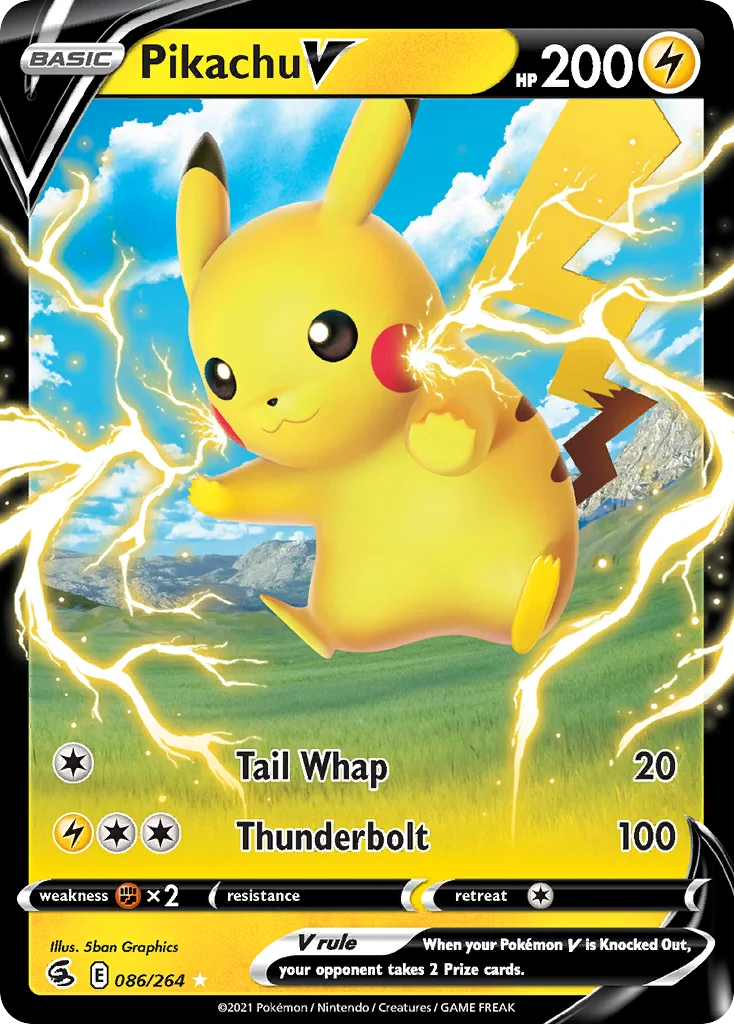 Pikachu V 086 Fusion Strike Pokemon Card