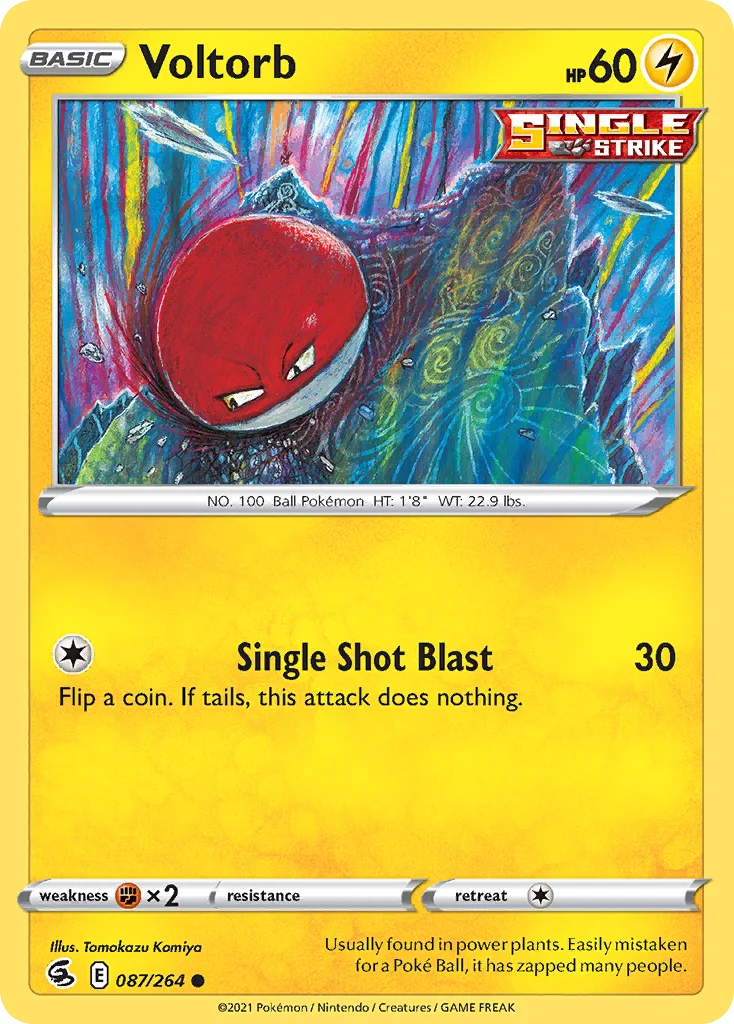 Voltorb 087 Fusion Strike Pokemon Card