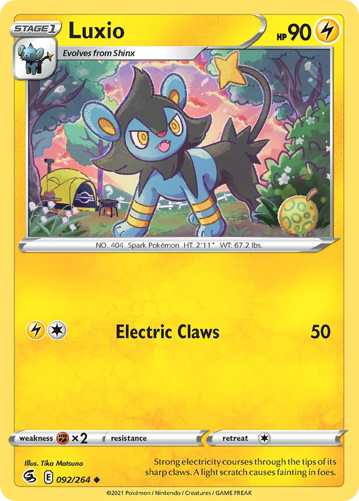 Luxio 092 Fusion Strike Pokemon Card