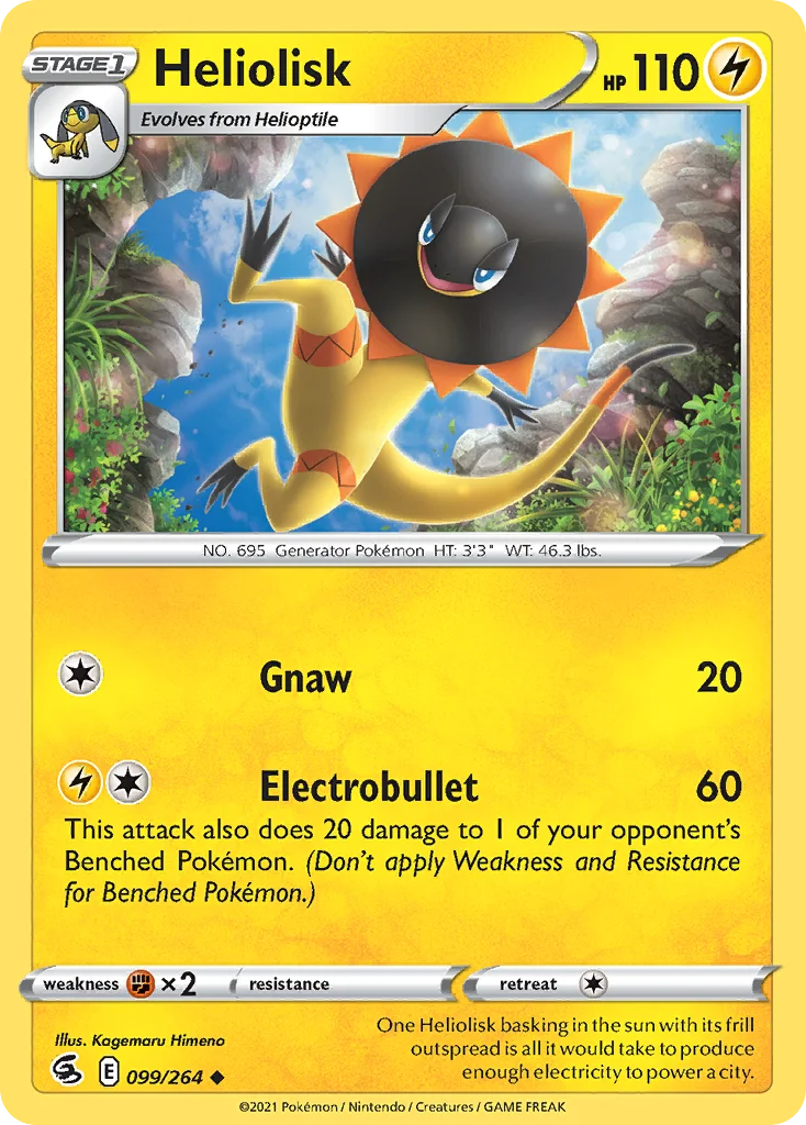 Heliolisk 099 Fusion Strike Pokemon Card