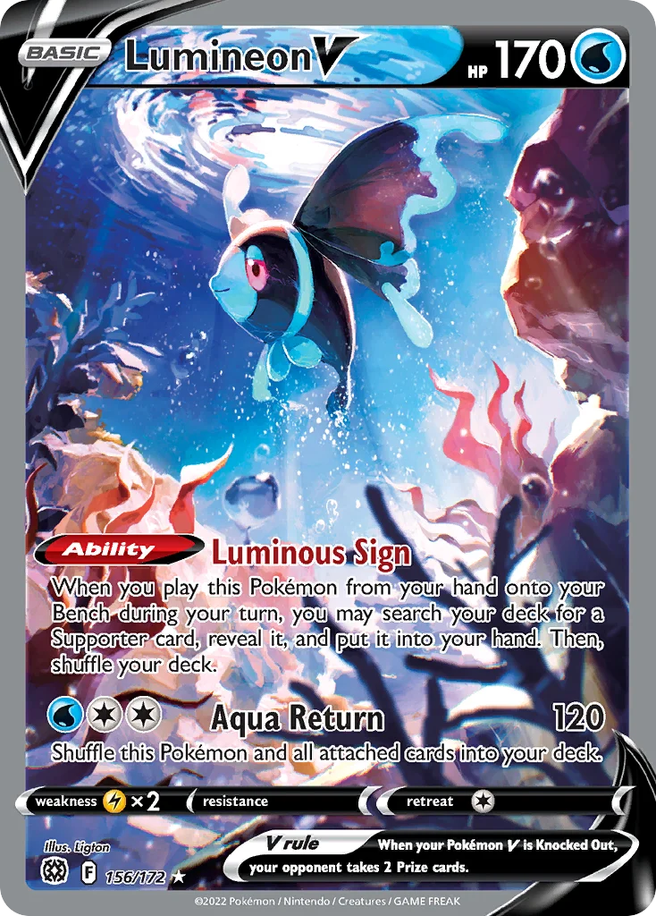 Lumineon V (Alternate Full Art) 156 Brilliant Stars