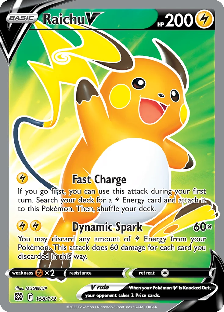 Raichu V (Full Art) 158 Brilliant Stars