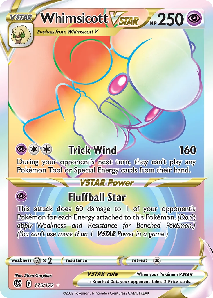 Whimsicott VSTAR (Secret) 175 Brilliant Stars