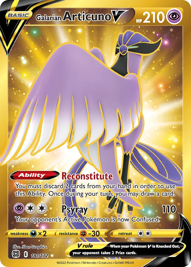 Galarian Articuno V (Secret) 181 Brilliant Stars