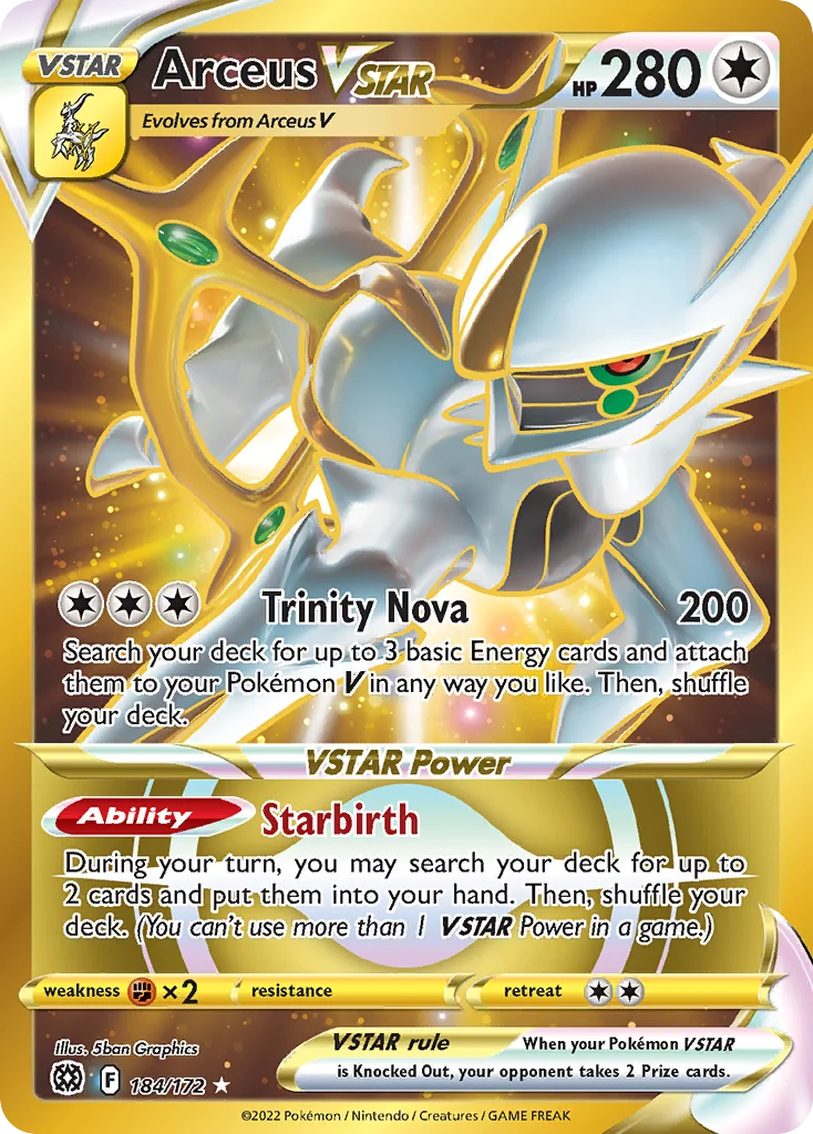 Arceus VSTAR (Secret) 184 Brilliant Stars