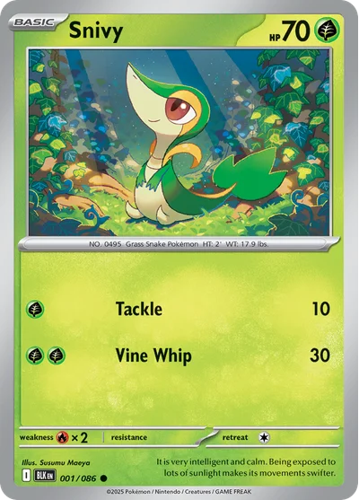 Snivy 1 Black Bolt Pokemon Card