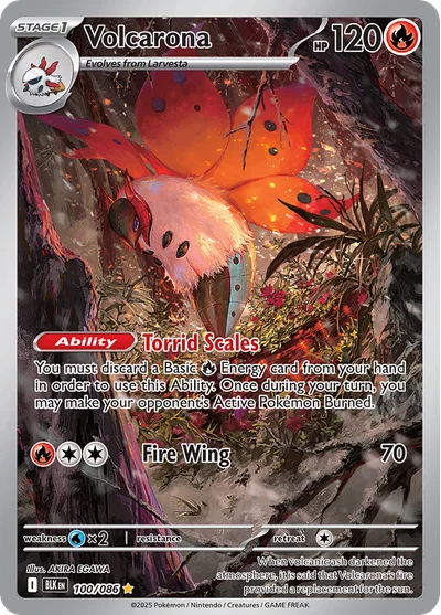 Volcarona 100 Black Bolt Pokemon Card