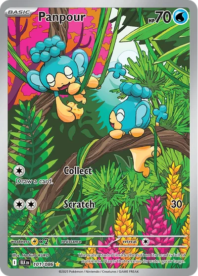 Panpour 101 Black Bolt Pokemon Card