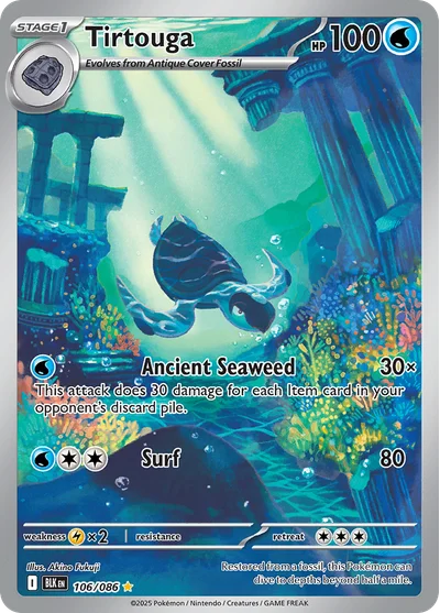 Tirtouga 106 Black Bolt Pokemon Card