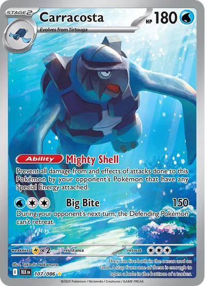 Carracosta 107 Black Bolt Pokemon Card