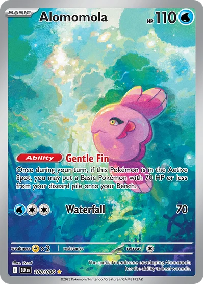 Alomomola 108 Black Bolt Pokemon Card
