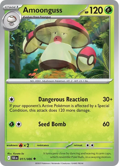 Amoonguss 11 Black Bolt Pokemon Card