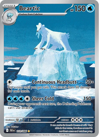 Beartic 110 Black Bolt Pokemon Card