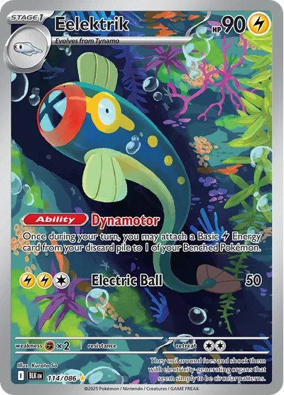Eelektrik 114 Black Bolt Pokemon Card