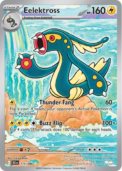 Eelektross 115 Black Bolt Pokemon Card