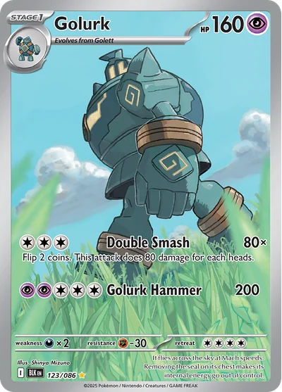Golurk 123 Black Bolt Pokemon Card