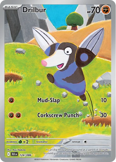 Drilbur 124 Black Bolt Pokemon Card