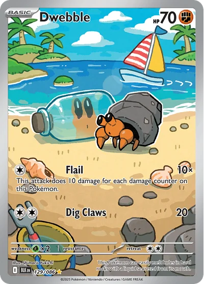 Dwebble 129 Black Bolt Pokemon Card