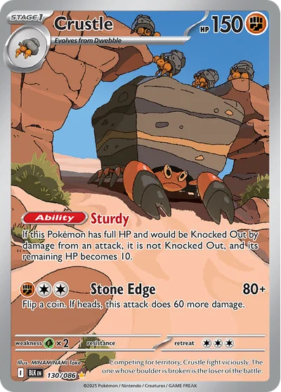 Crustle 130 Black Bolt Pokemon Card