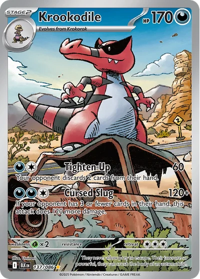 Krookodile 137 Black Bolt Pokemon Card