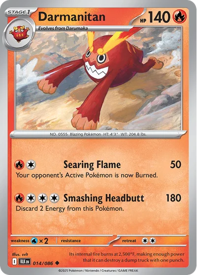 Darmanitan 14 Black Bolt Pokemon Card