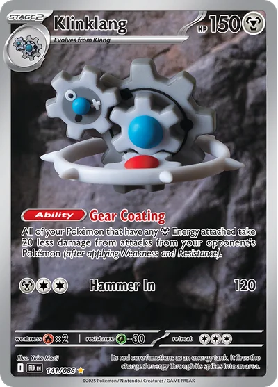 Klinklang 141 Black Bolt Pokemon Card