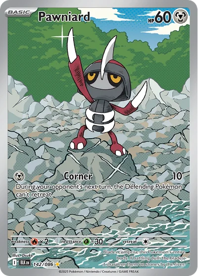 Pawniard 142 Black Bolt Pokemon Card
