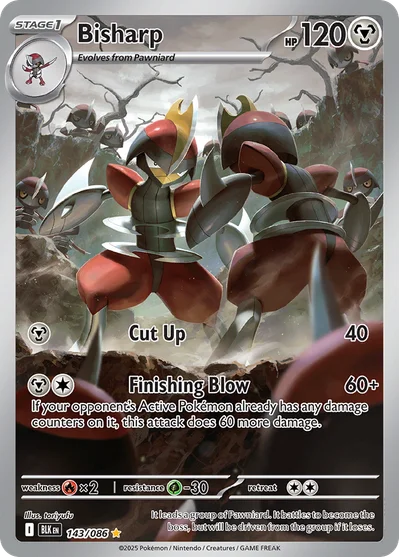 Bisharp 143 Black Bolt Pokemon Card