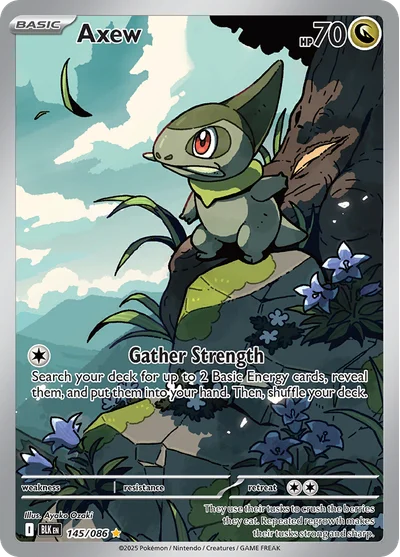 Axew 145 Black Bolt Pokemon Card