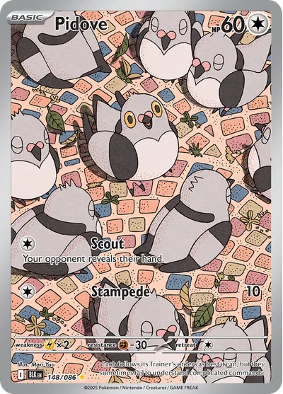 Pidove 148 Black Bolt Pokemon Card
